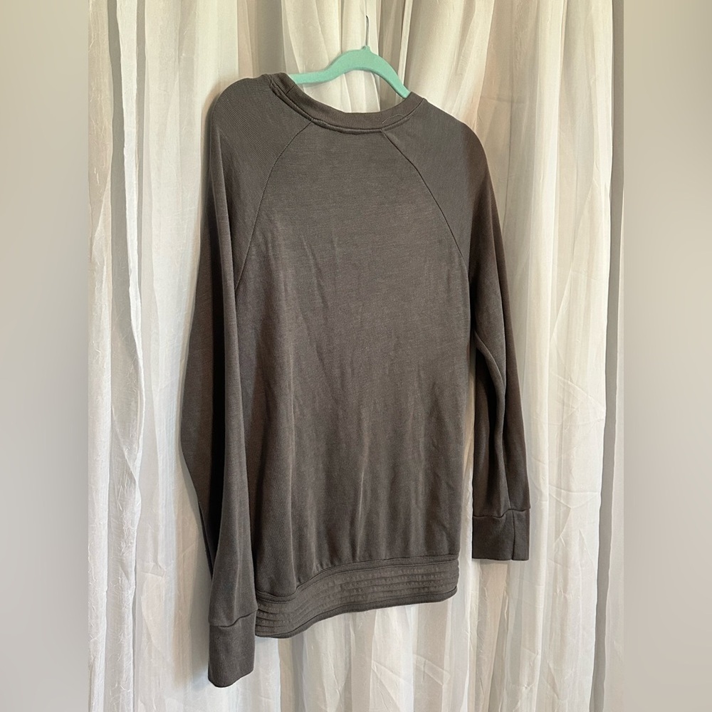 Active Life Women's Long Sleeve Pullover Sweatshirt - Charcoal - Picture 4 of 5